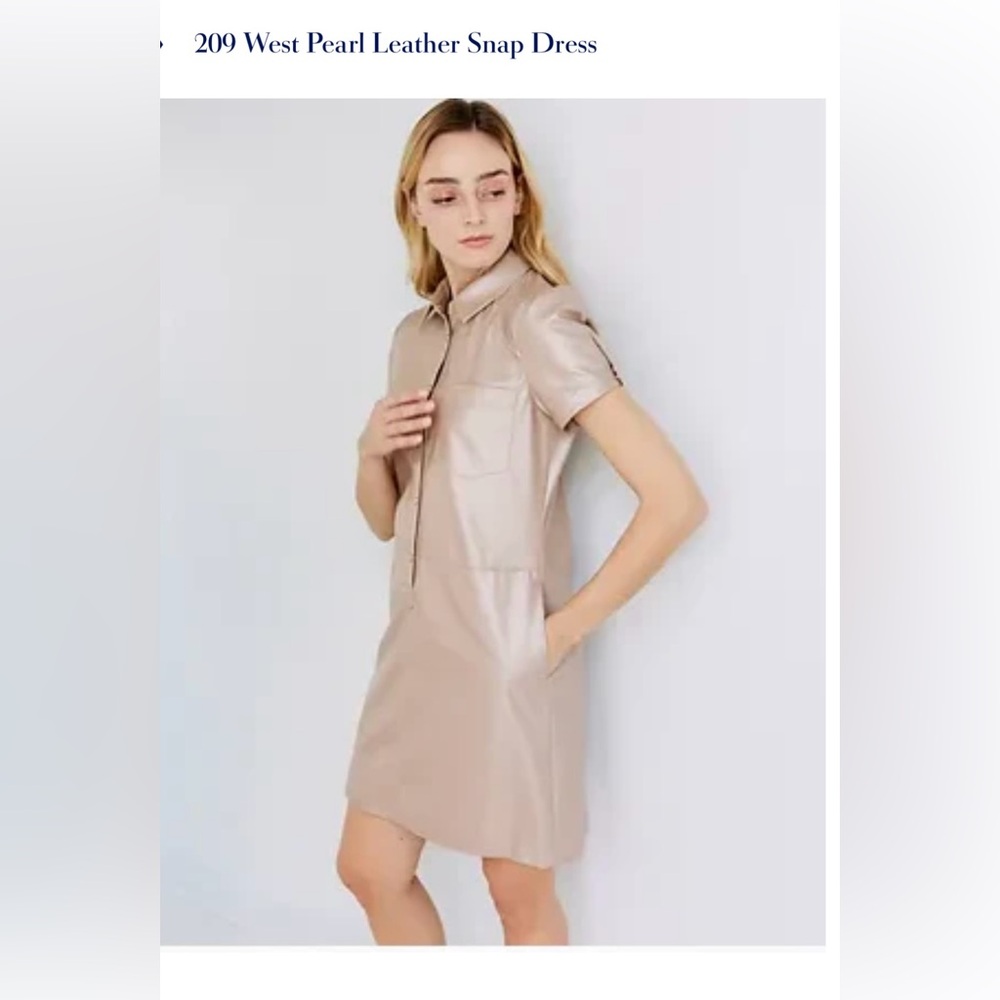 209 West Faux Leather Dress, size small
